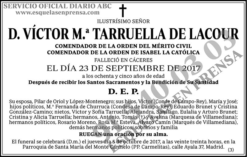 Víctor M.ª Tarruella de Lacour